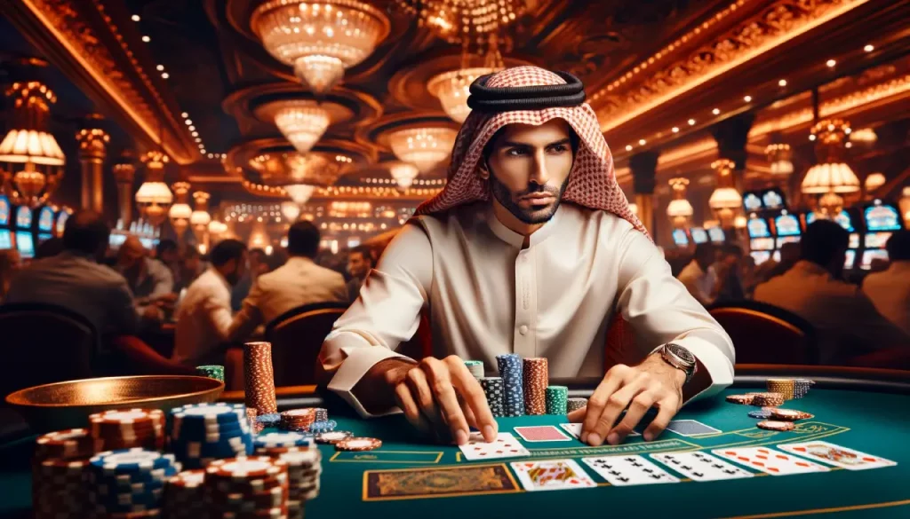arabic man in casino